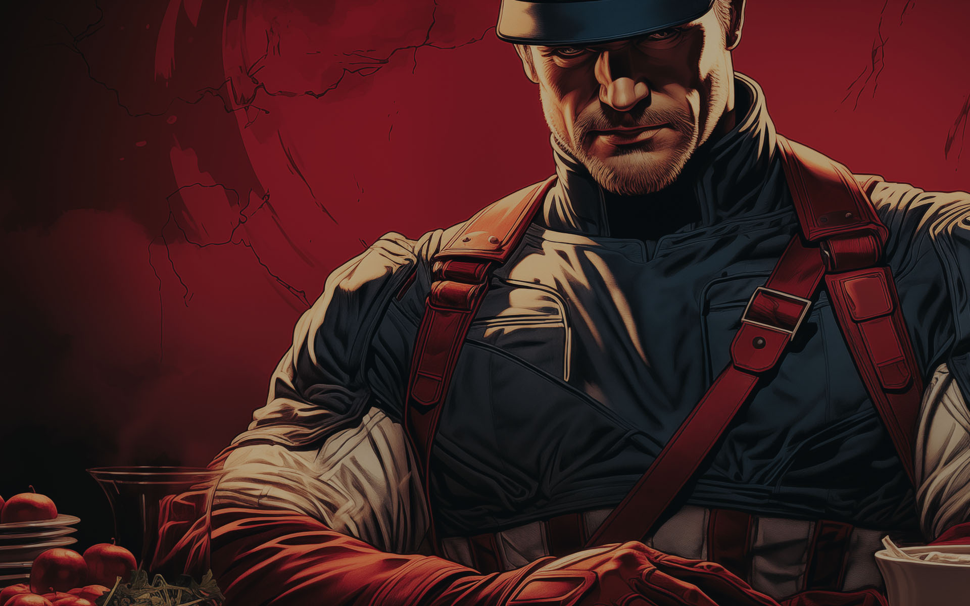 Graphic novel style artwork.
